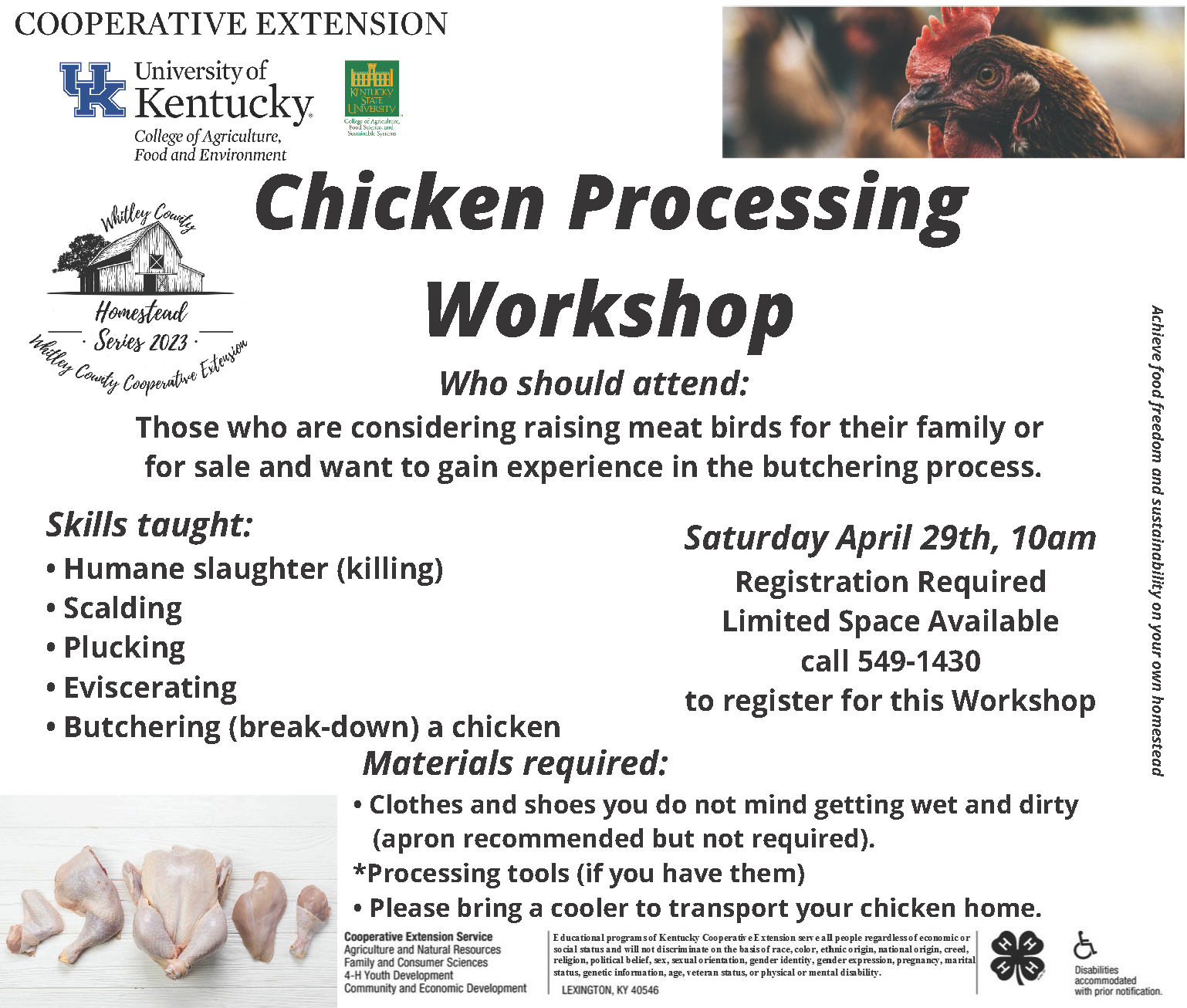 Chicken Processing Workshop | Whitley County Extension Office