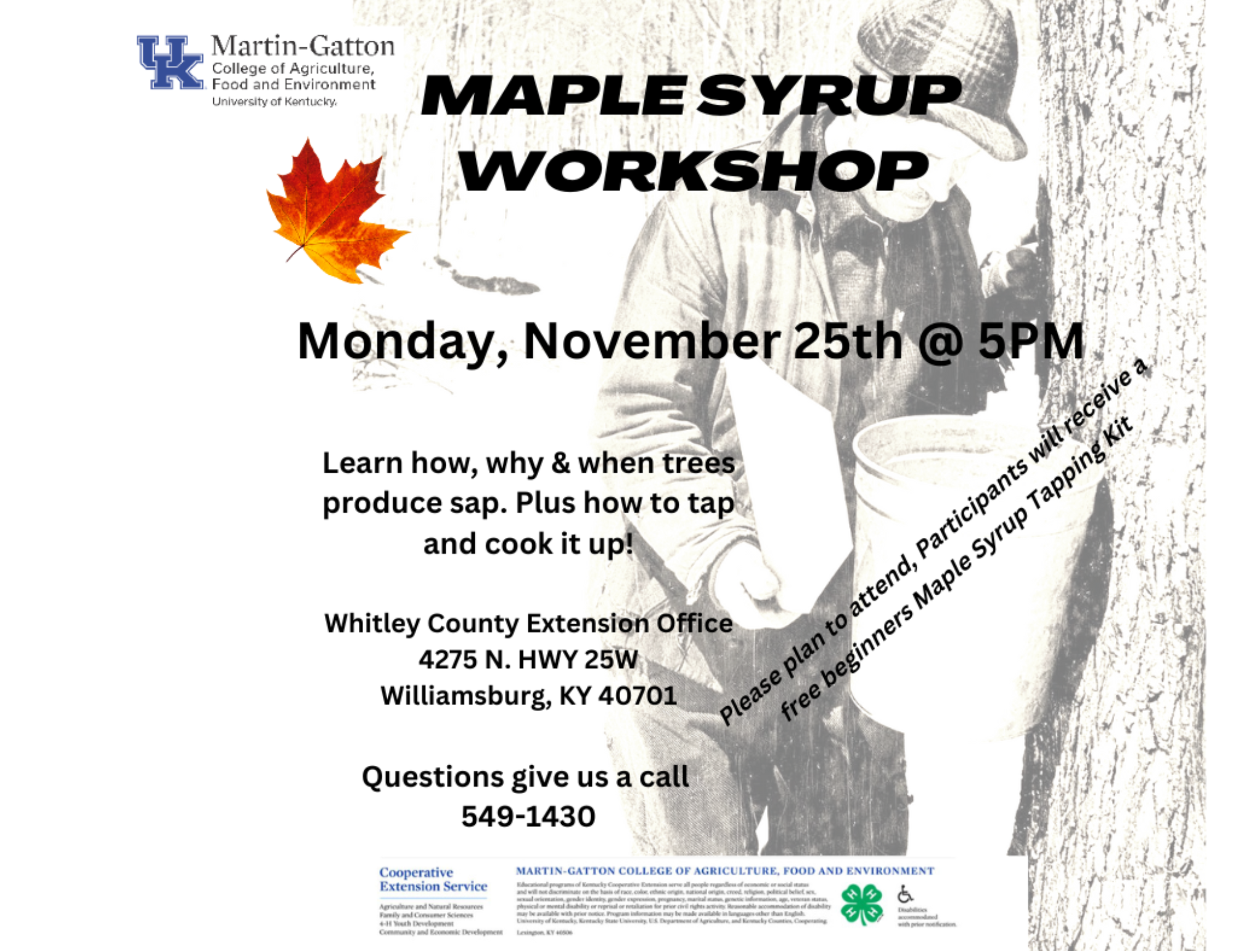 Maple Syrup workshop