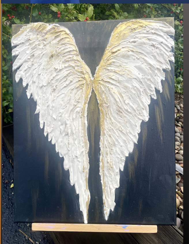 Angel Wings painting on canvas