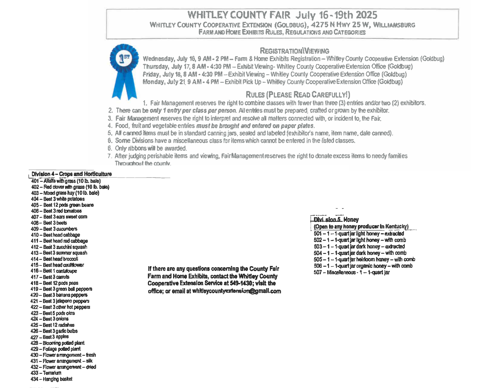 fair entries