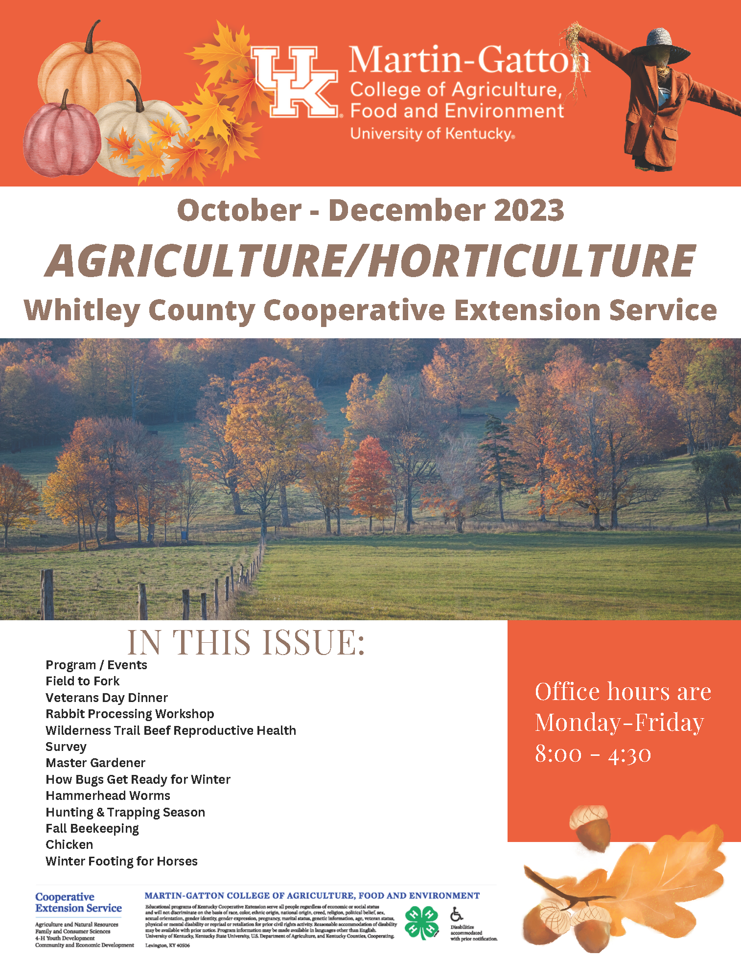 Oct- Dec 2023 Horticulture Newsletter
