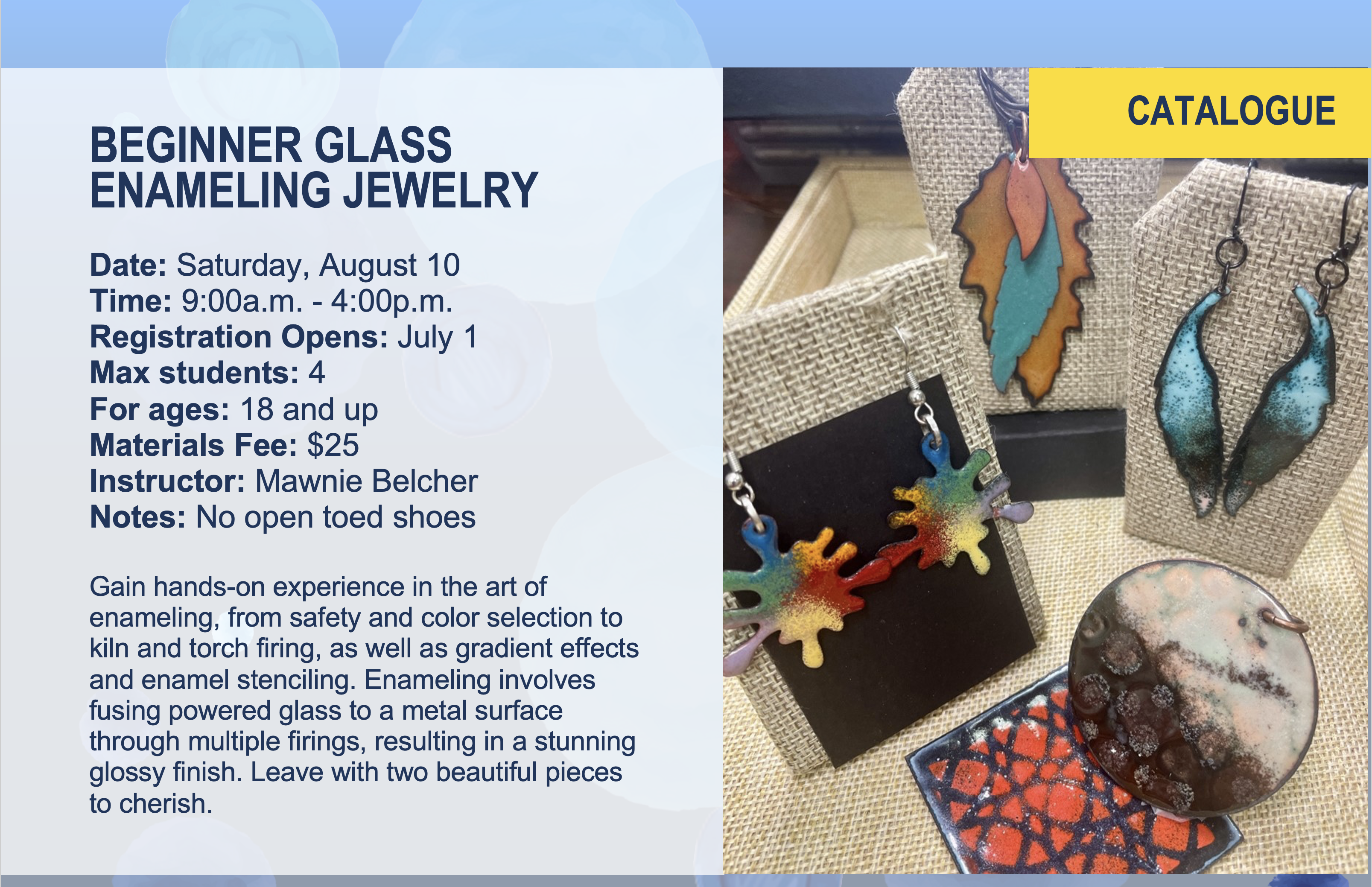 Beginner Enameling Flier 