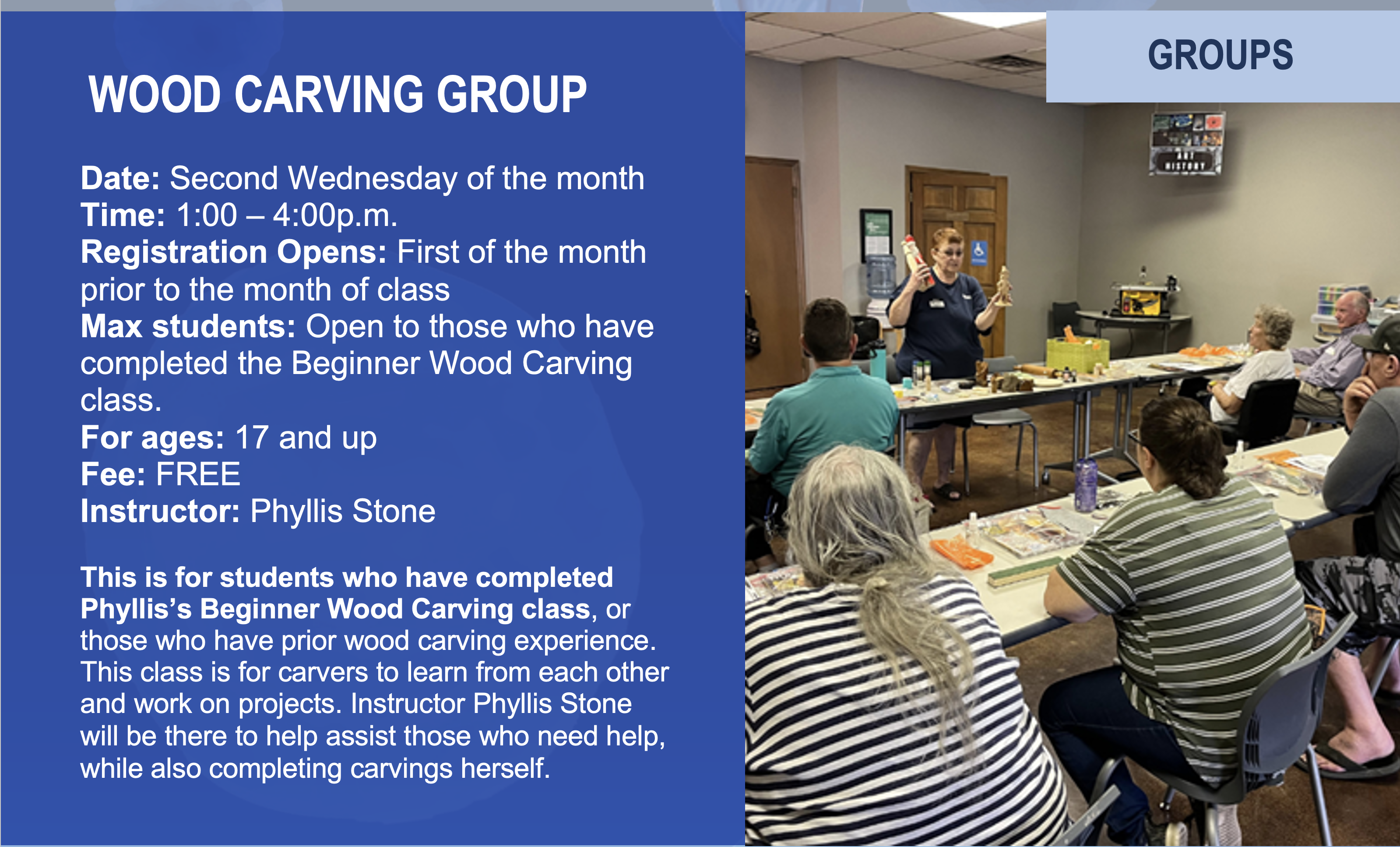 Wood Carving Group Flier 