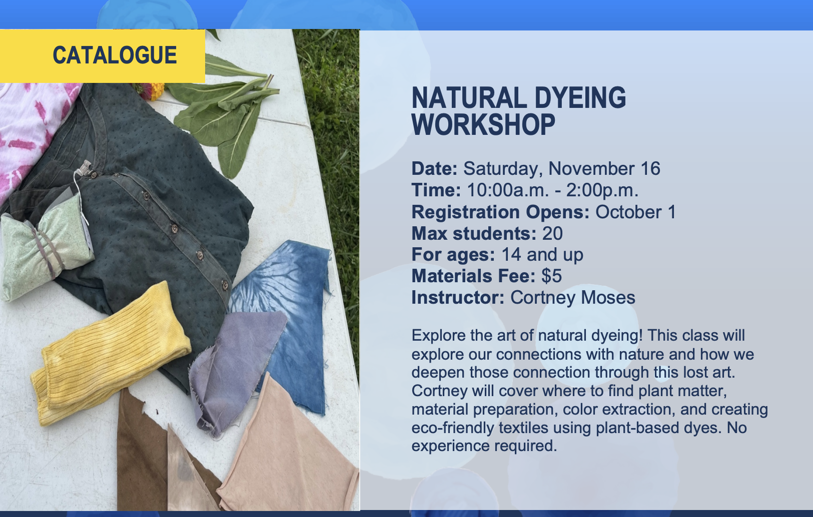 Natural Dyeing Flier 