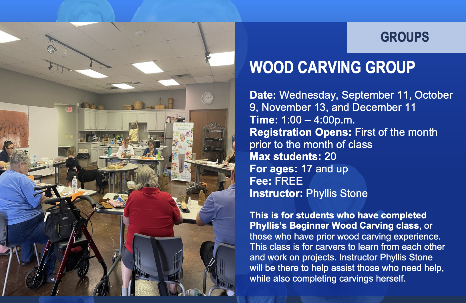 Wood Carving Group Flier 