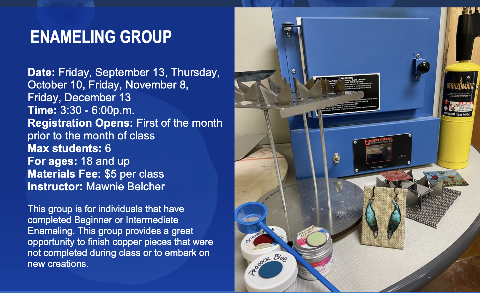 Enameling Group Flier 