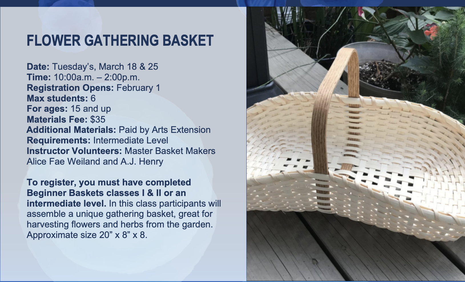 Flower Gathering Basket Flier 