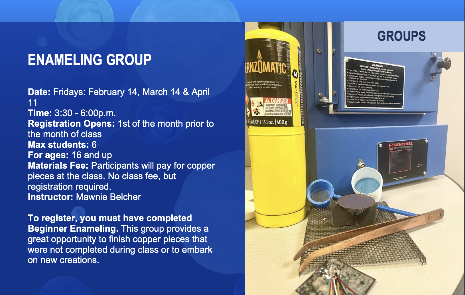 Enameling Group Flier 