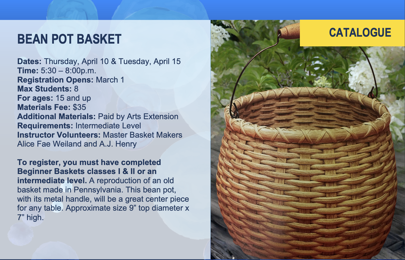 Bean Pot Basket Flier 