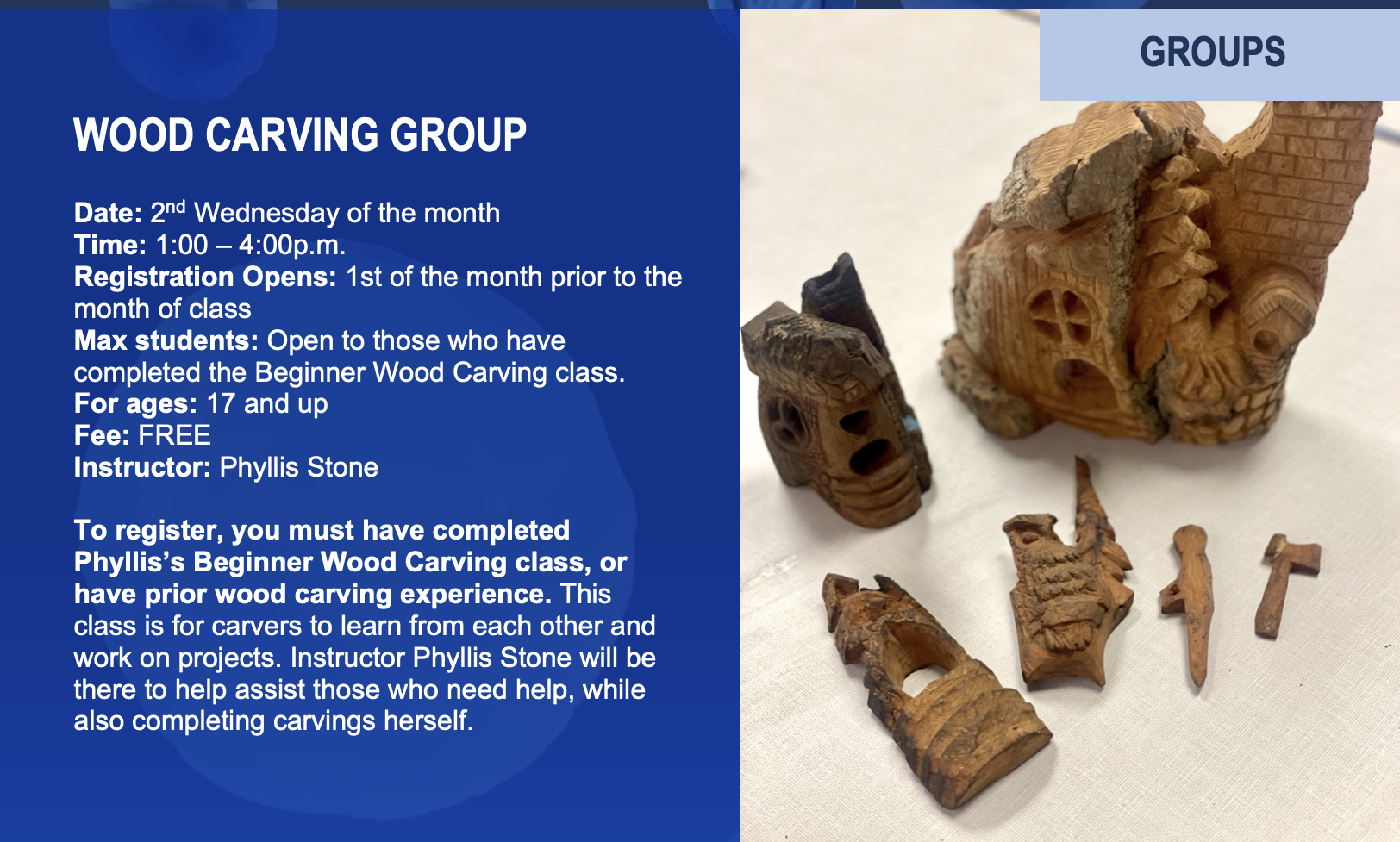 Wood Carving Group Flier 