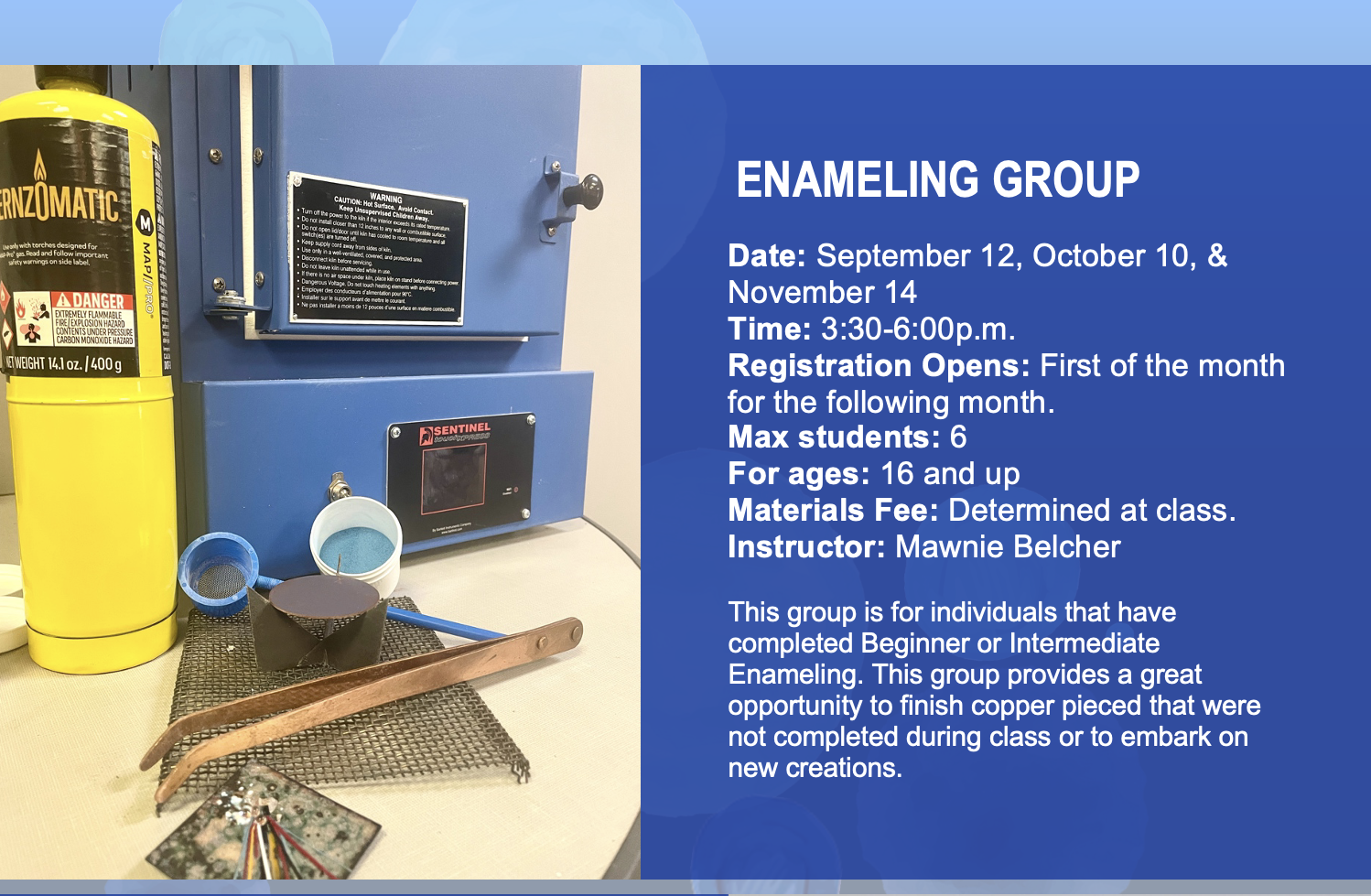 Enameling Group Flier 