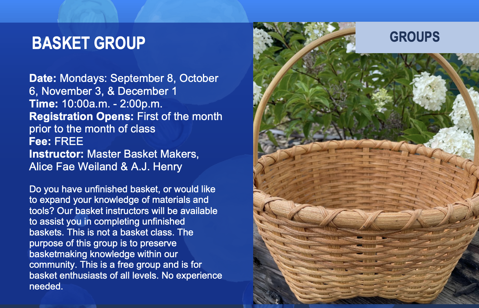 Basket Group Flier 