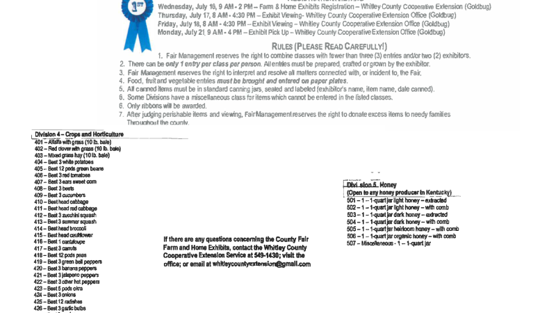 fair entries